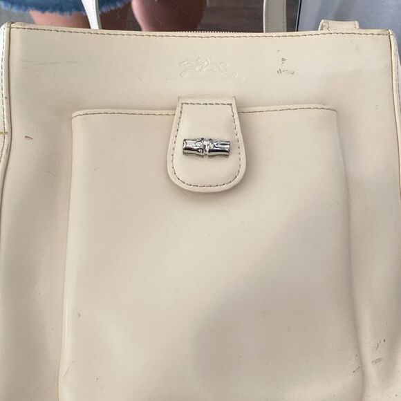 Vintage White Tan Longchamp Bag - Picture 13 of 13